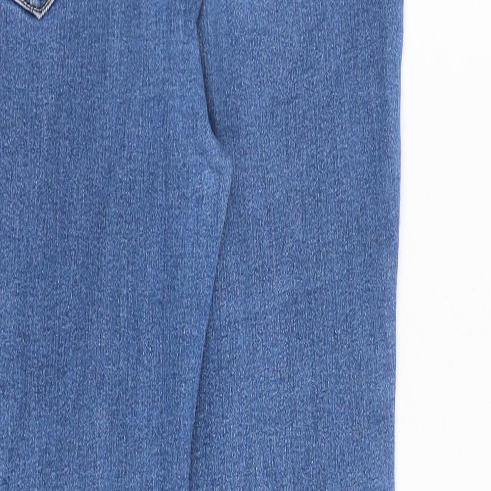 H&M Womens Blue Cotton Skinny Jeans Size 10 Slim Zip