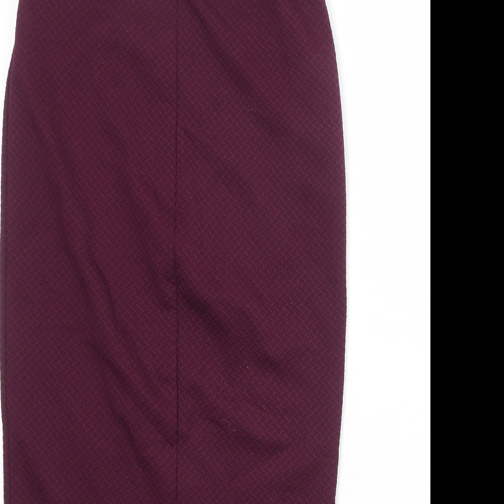 FOREVER 21 Womens Purple Polyester Bandage Skirt Size S