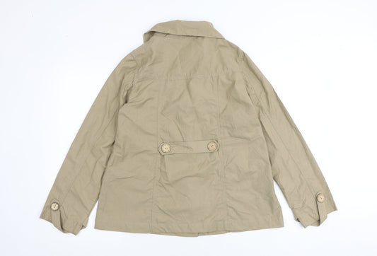 SEVENHILL Womens Beige Jacket Size L Button