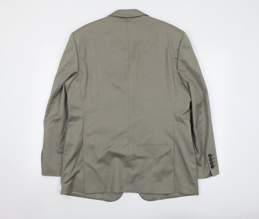 Marks and Spencer Mens Green Wool Jacket Suit Jacket Size 40 Regular