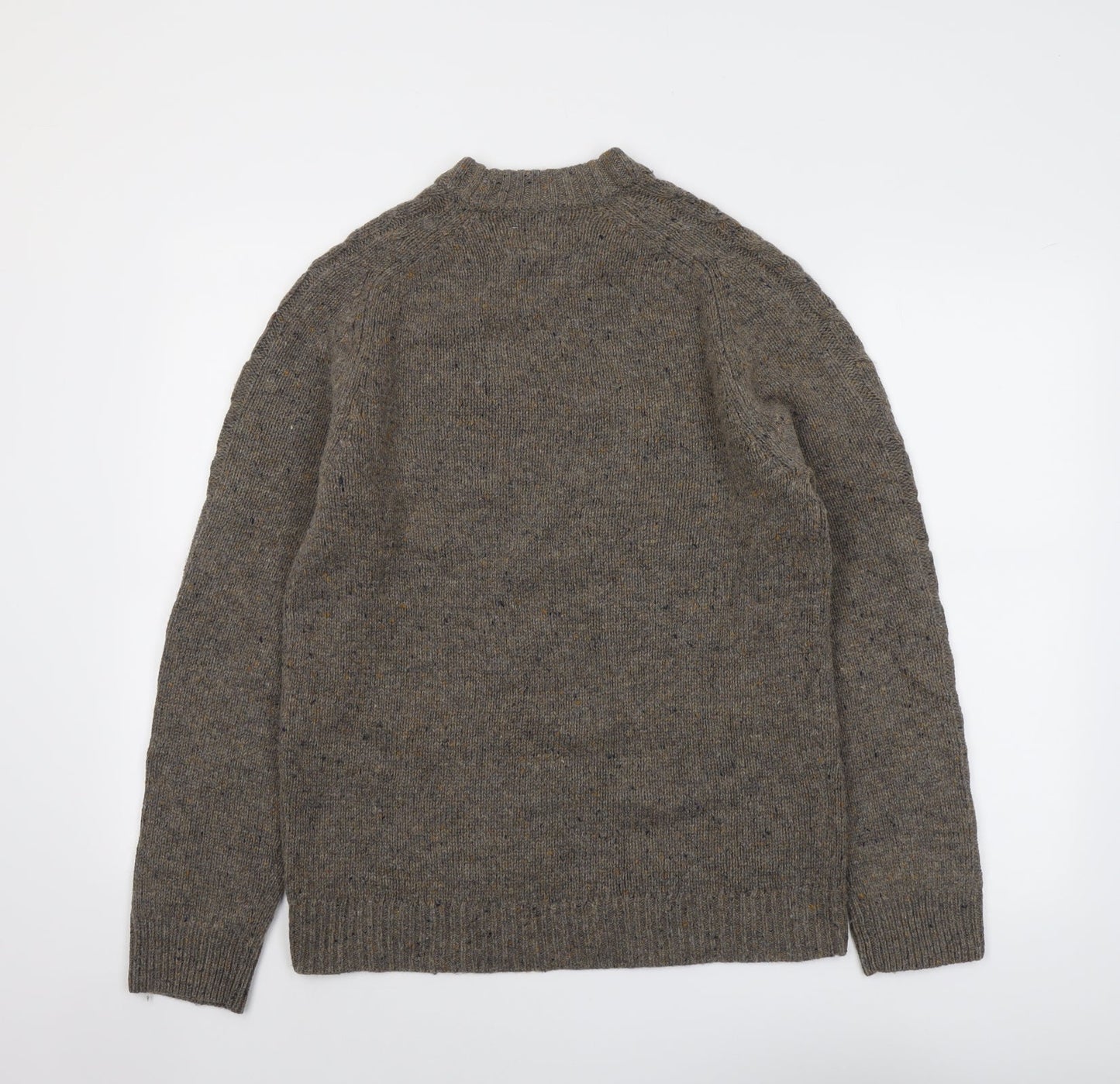White Stuff Womens Brown Round Neck Wool Pullover Jumper Size S
