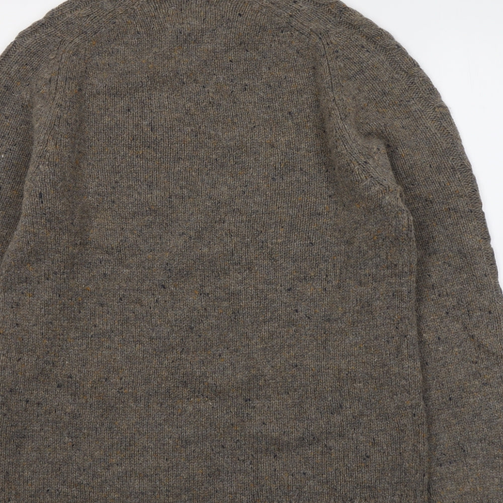 White Stuff Womens Brown Round Neck Wool Pullover Jumper Size S