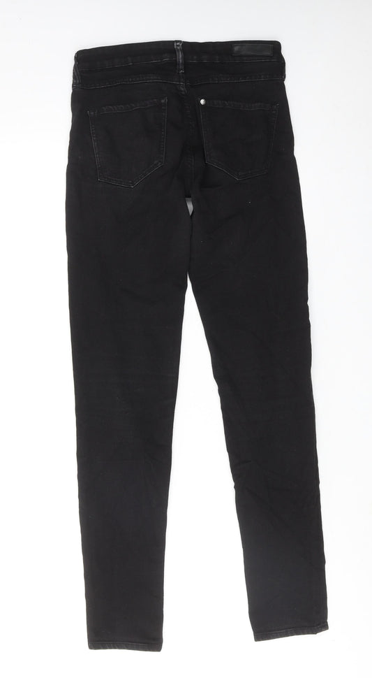 H&M Womens Black Cotton Skinny Jeans Size 25 in L32 in Regular Zip