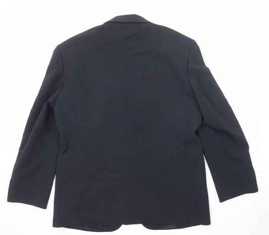 Marks and Spencer Mens Blue Polyester Jacket Suit Jacket Size 42 Regular
