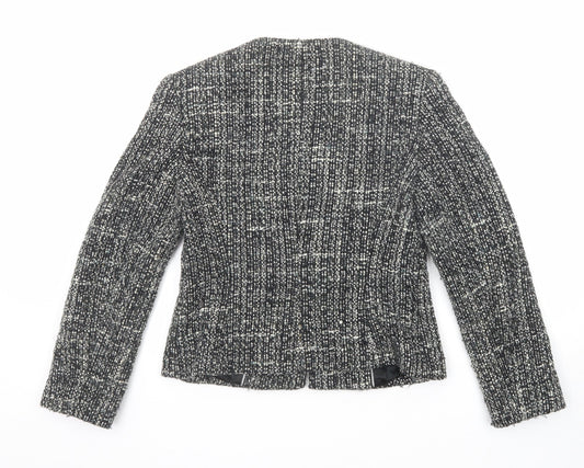 NEXT Womens Black Jacket Blazer Size 12 Hook & Eye