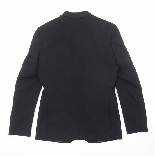 Marks and Spencer Mens Black Wool Jacket Suit Jacket Size 36 Regular
