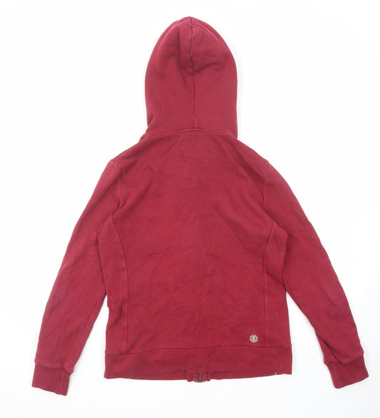 Element Womens Red Cotton Jacket Size M Zip