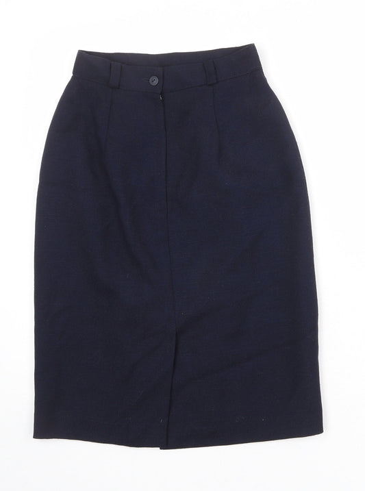 Hammels Womens Blue Polyester Straight & Pencil Skirt Size 8 Zip