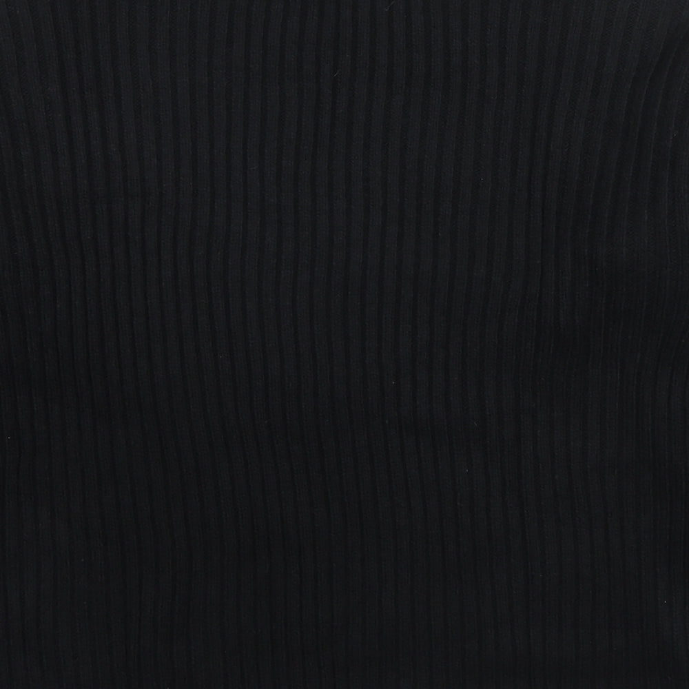 Marks and Spencer Womens Black Round Neck Polyester Pullover Jumper Size S