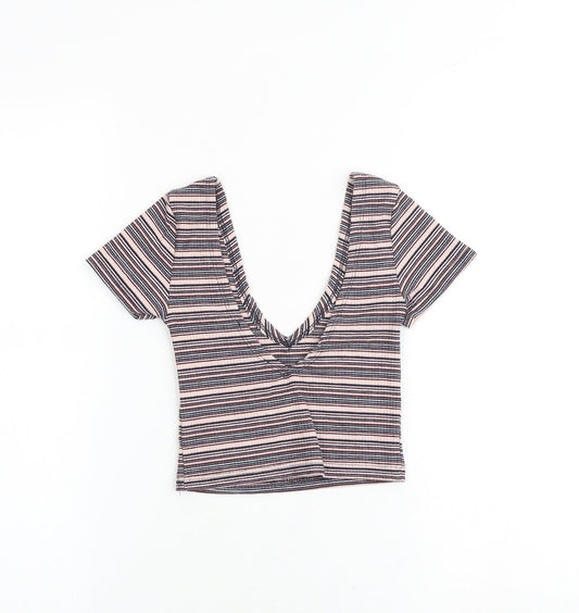 Womens UK Size XS Pull&Bear Multicoloured Cotton Tank