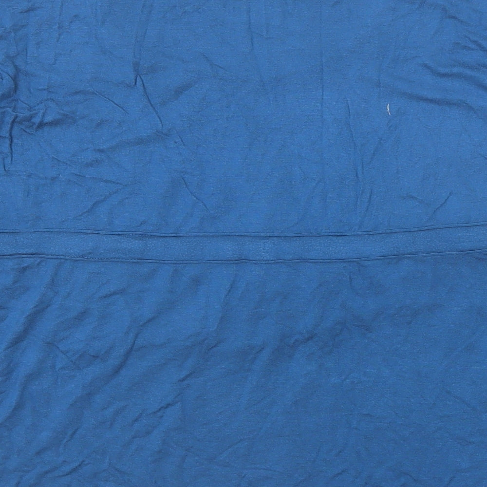 Kenneth Cole Reaction Womens Blue Modal Basic T-Shirt Size L Scoop Neck