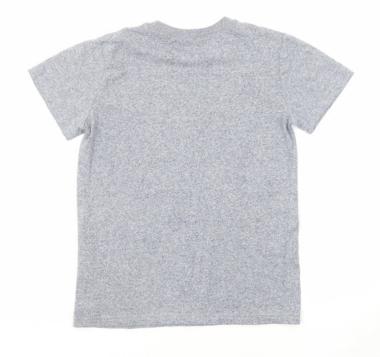 Steel & Jelly Boys Grey Cotton Basic T-Shirt Size 9-10 Years Round Neck Pullover