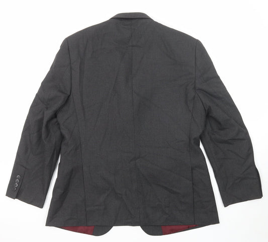 Marks and Spencer Mens Grey Polyester Jacket Suit Jacket Size 42 Regular