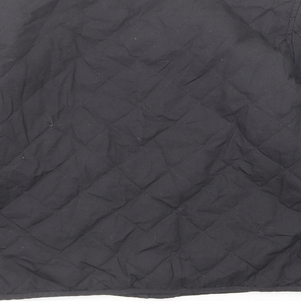 Jack Wills Womens Grey Quilted Jacket Size 12 Zip