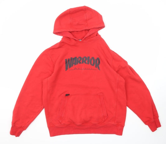 New Balance Mens Red Cotton Pullover Hoodie Size L - Warrior