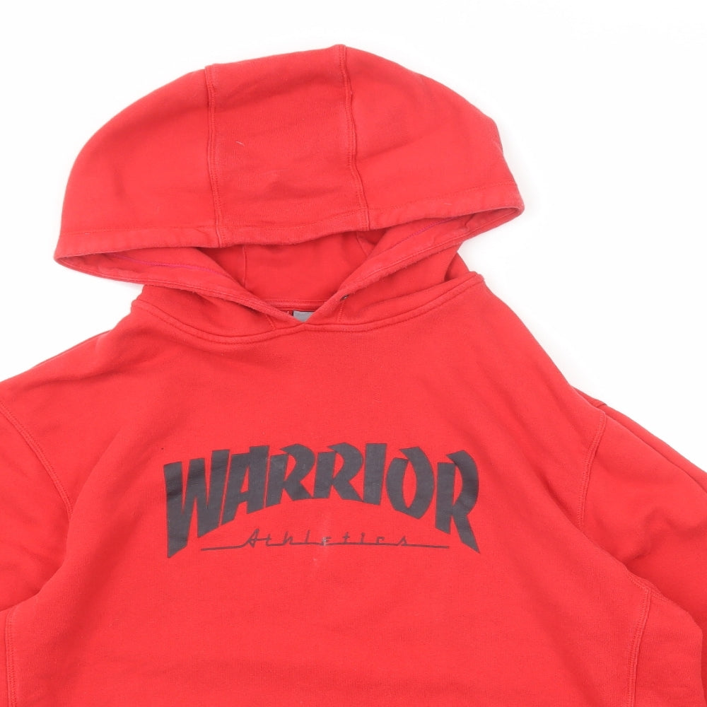 New Balance Mens Red Cotton Pullover Hoodie Size L - Warrior