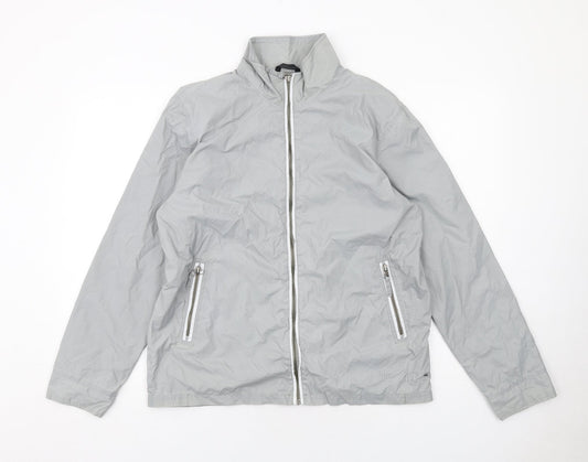Additional front view of Red Herring men’s grey jacket, size M, zip