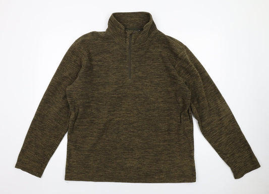 Hi Gear Mens Brown Polyester Henley Sweatshirt Size L