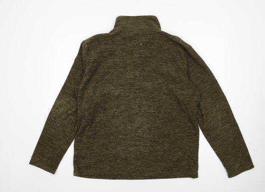 Hi Gear Mens Brown Polyester Henley Sweatshirt Size L