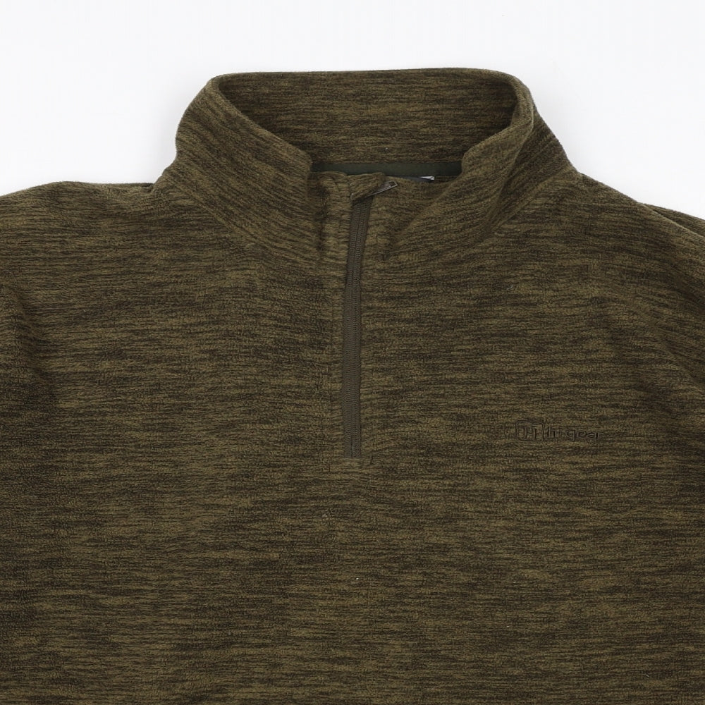 Hi Gear Mens Brown Polyester Henley Sweatshirt Size L