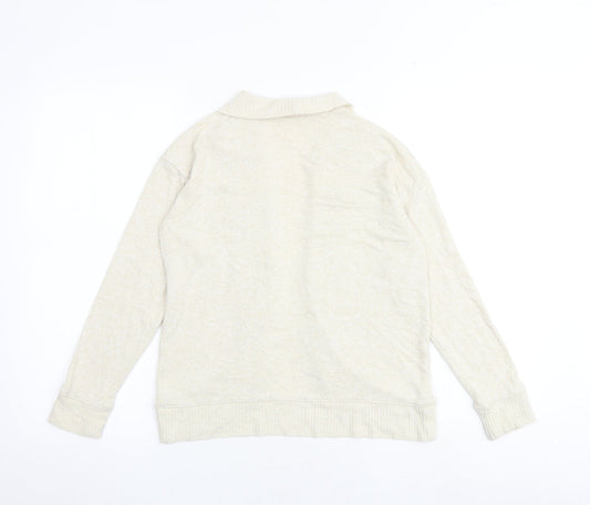 Gap Girls Beige V-Neck Viscose Cardigan Jumper Size L Pullover