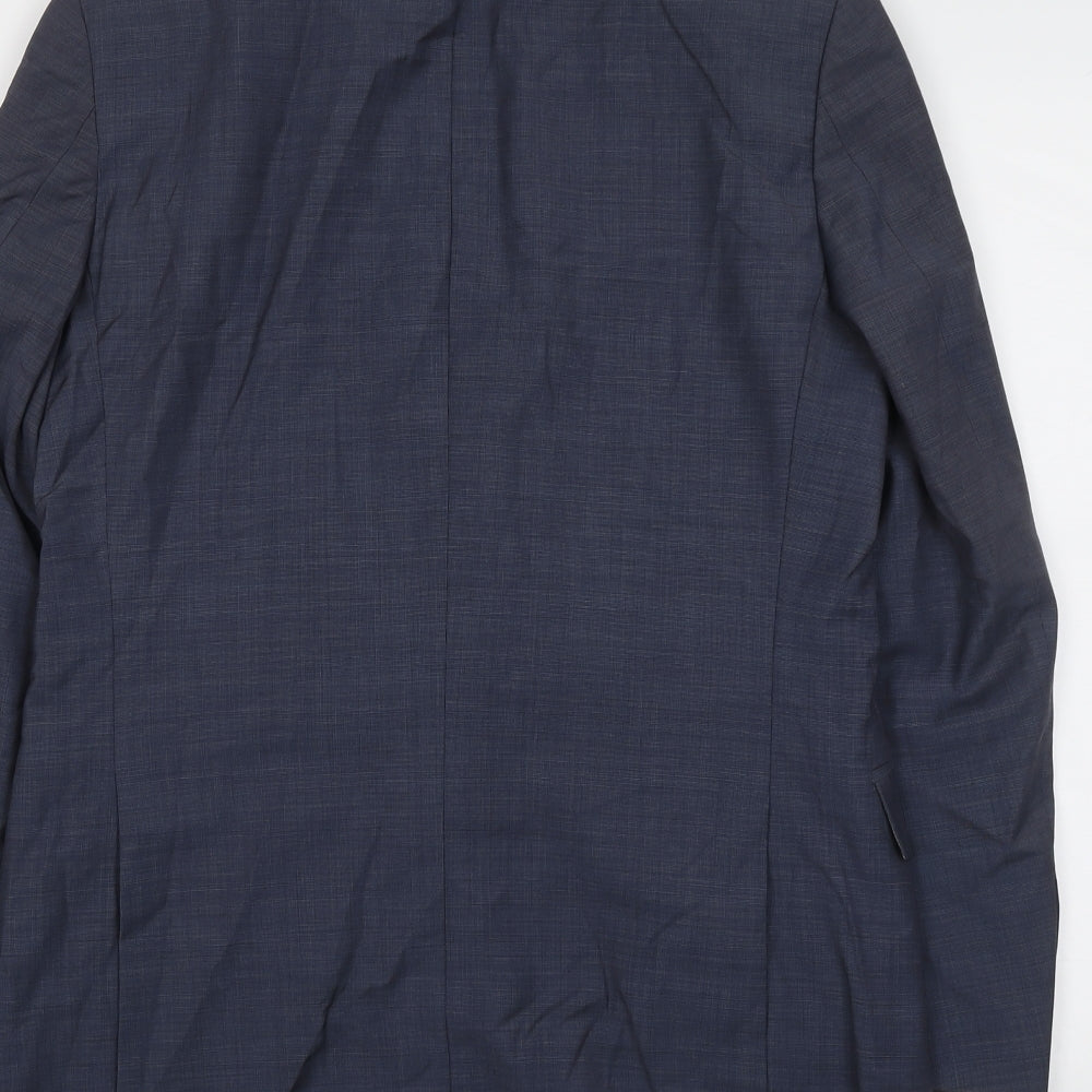 Marks and Spencer Mens Blue Wool Jacket Suit Jacket Size 40 Regular