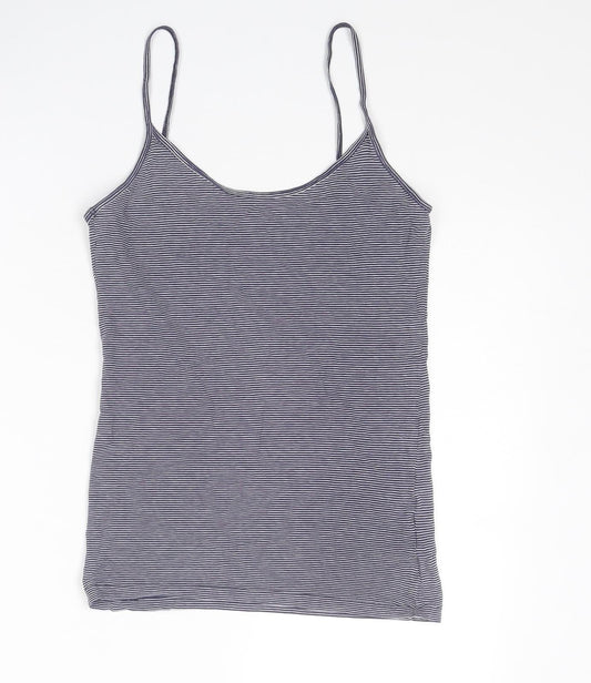 Gap Womens Blue Striped Polyester Camisole Tank Size XS Scoop Neck