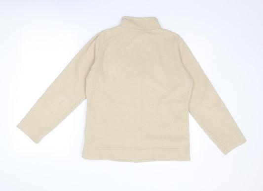 EWM Womens Beige Jacket Size 10 Zip - Size 10-12