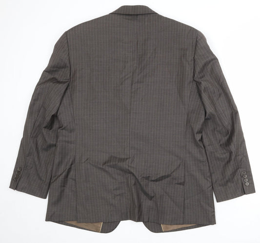 NEXT Mens Brown Striped Wool Jacket Suit Jacket Size 44 Regular