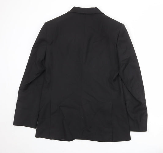 Marks and Spencer Mens Black Polyester Jacket Suit Jacket Size 38 Regular