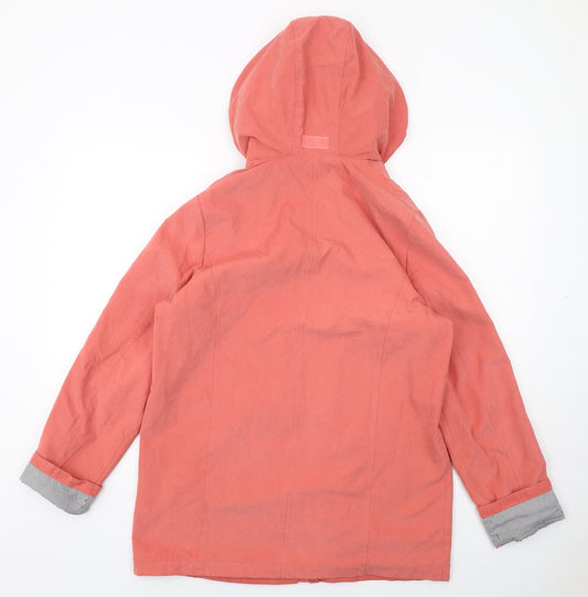 Damart Womens Orange Jacket Size 10 Zip