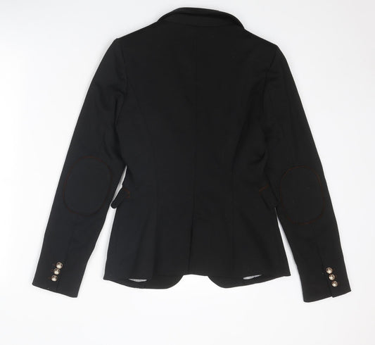 Attentif Womens Black Polyester Jacket Suit Jacket Size 10