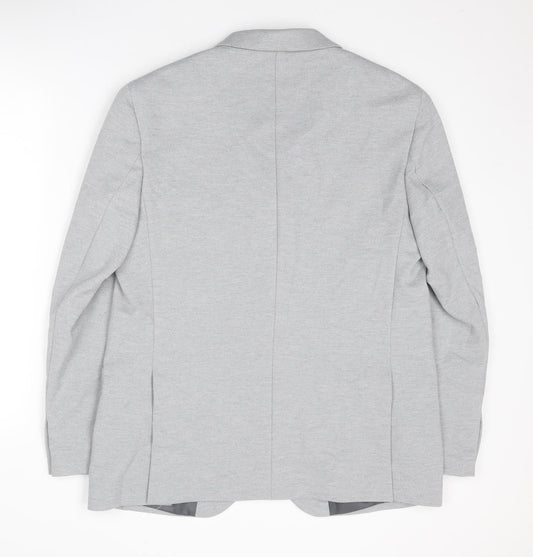 Marks and Spencer Mens Grey Polyamide Jacket Suit Jacket Size 42 Regular