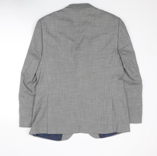 Marks and Spencer Mens Grey Polyester Jacket Suit Jacket Size 42 Regular