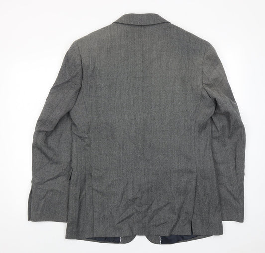 Marks and Spencer Mens Grey Wool Jacket Suit Jacket Size 42 Regular