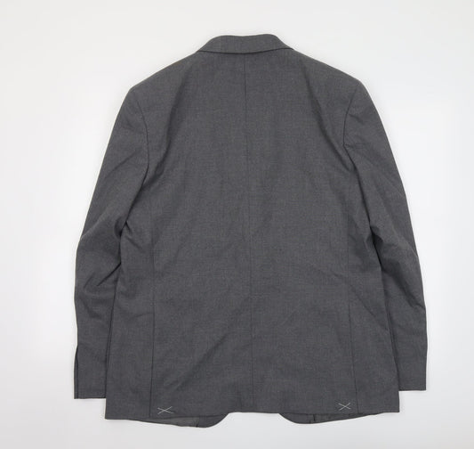 Marks and Spencer Mens Grey Polyester Jacket Suit Jacket Size 42 Regular