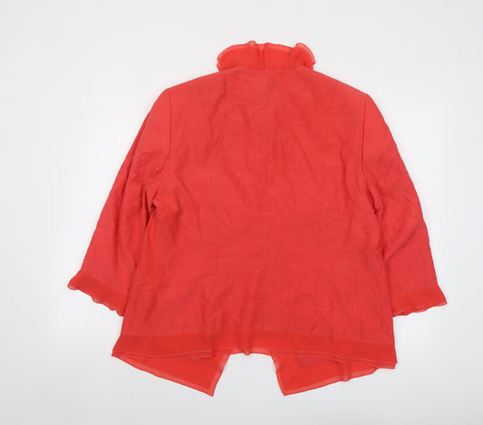 Gerry Weber Womens Red Jacket Size 18 Tie - Tie Front Detail