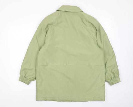 Marks and Spencer Womens Green Overcoat Coat Size 10 Button