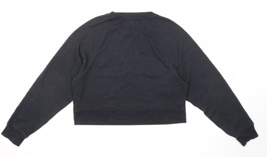 Hollister Womens Black Polyester Pullover Sweatshirt Size S Pullover