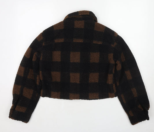 Divided by H&M Womens Black Check Jacket Size XS Snap