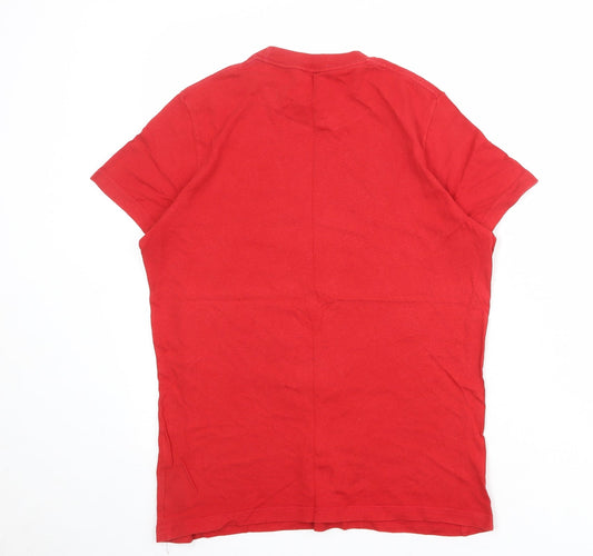 Hollister Womens Red Cotton Basic T-Shirt Size S Crew Neck