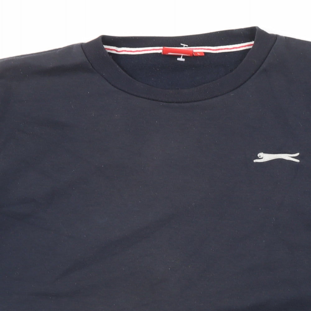 Slazenger Mens Blue Polyester Pullover Sweatshirt Size L