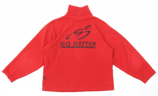 Fusalp Womens Red Polyester Pullover Sweatshirt Size 14 Zip - Go getter
