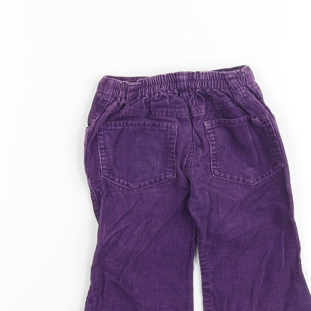 Brand and care label for Mothercare Baby Purple 100% Cotton Capri Trousers, size 6-9, Months Zip - Floral Detail