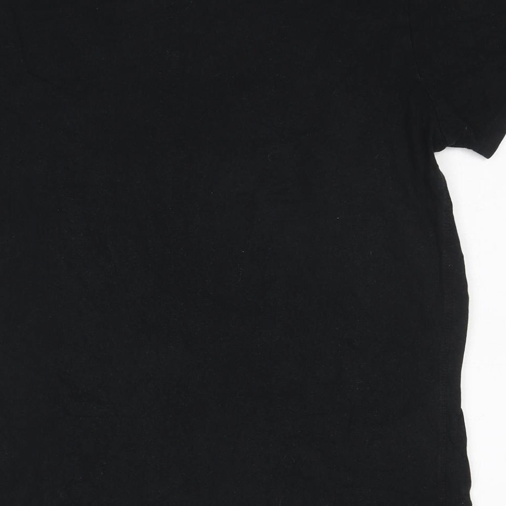 Superdry Mens Black Cotton T-Shirt Size 2XL Round Neck