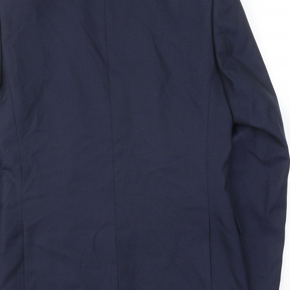 Marks and Spencer Mens Blue Polyester Jacket Suit Jacket Size 36 Regular