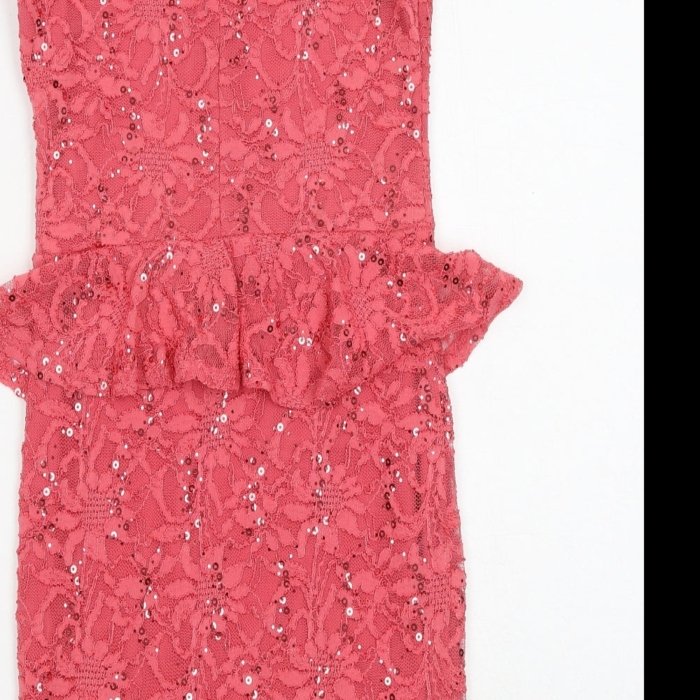 Jane Norman Womens Pink Floral Nylon Shift Size 10 Boat Neck Button
