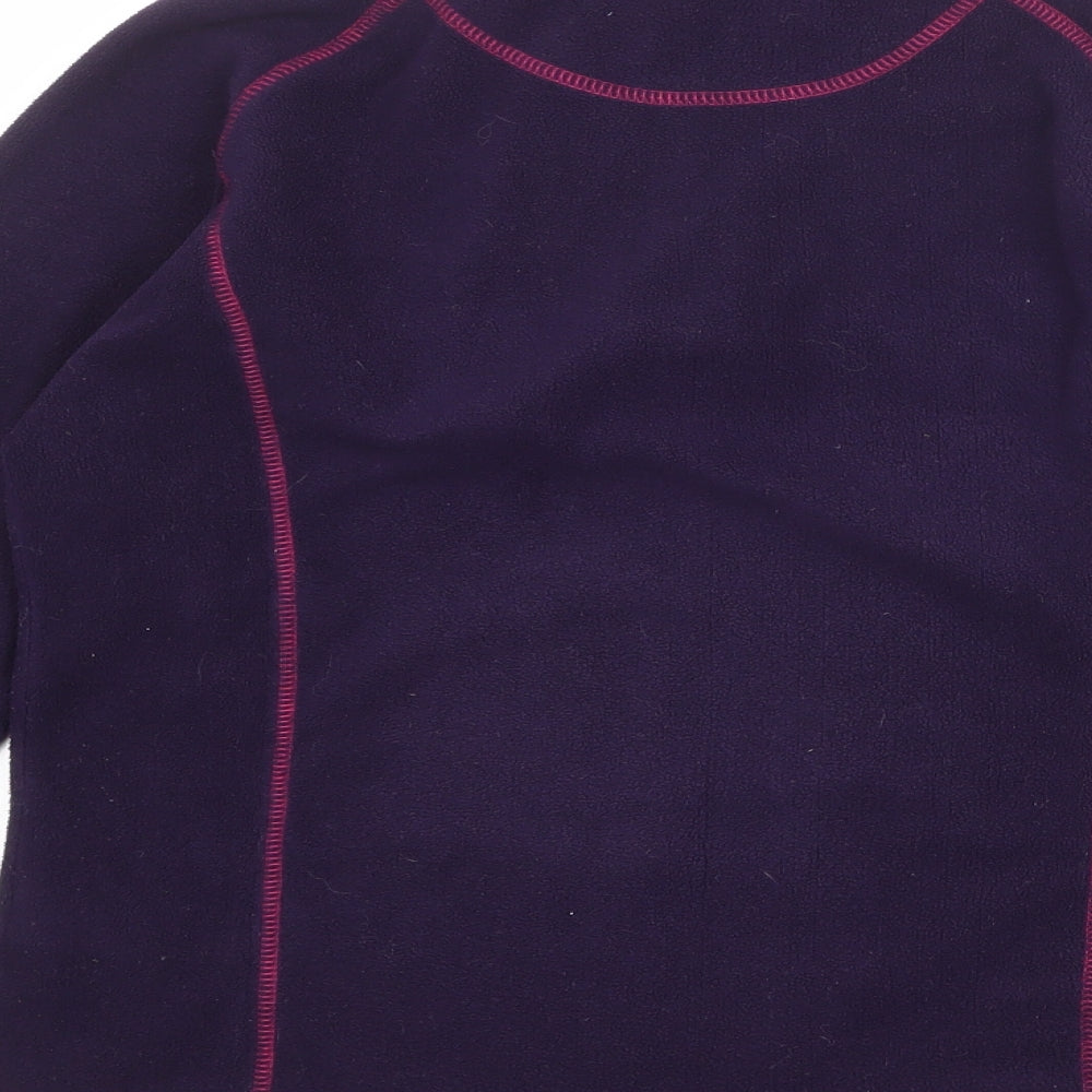 Mountain Life Womens Purple Polyester Pullover Sweatshirt Size 10 Zip