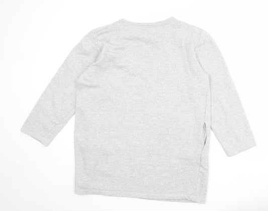 Zara Womens Grey Cotton Pullover Sweatshirt Size L Pullover