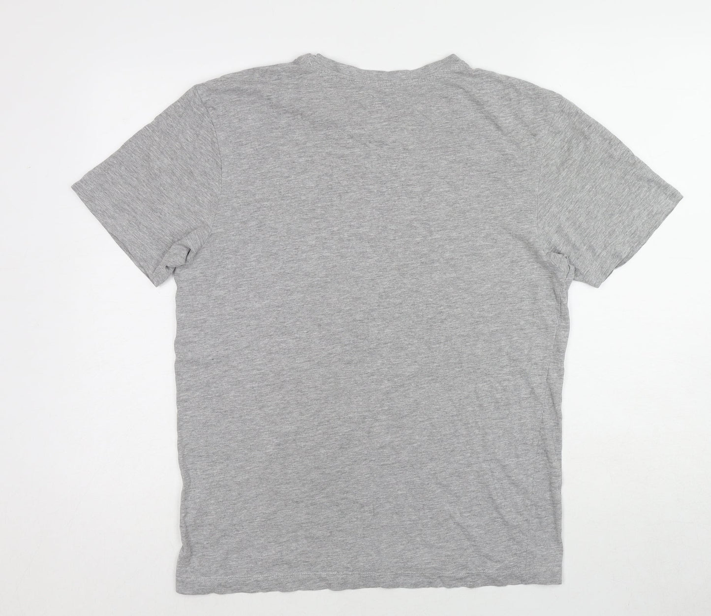 Stranger Things Womens Grey Cotton Basic T-Shirt Size L Round Neck - Hellfire Club